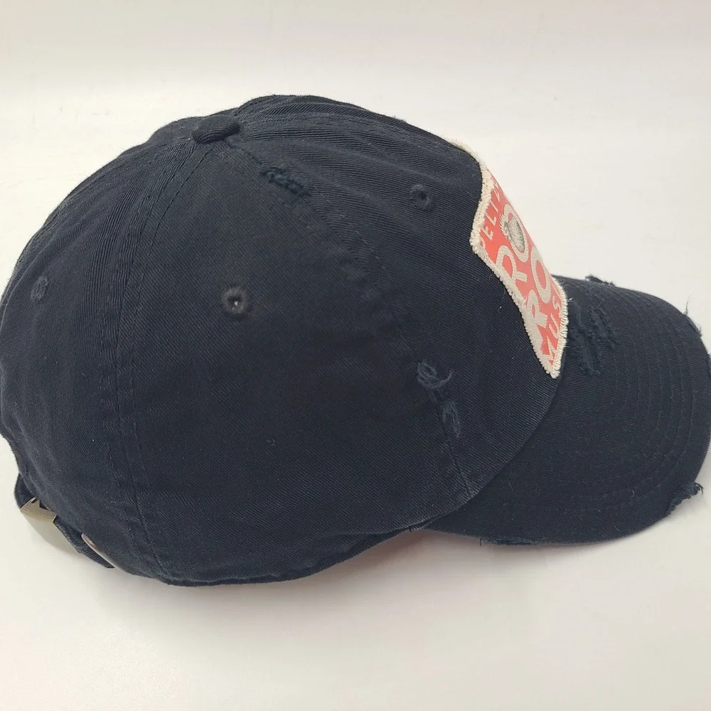 Rowdy Roost Music Fest Hat Strapback Black Distressed Peltzer Winery Festival
